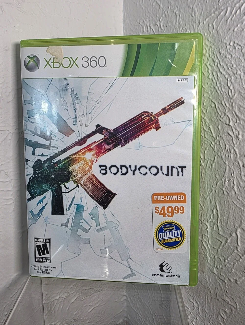 Bodycount CIB Complete Microsoft Xbox 360 Video Game Blockbuster Sticker